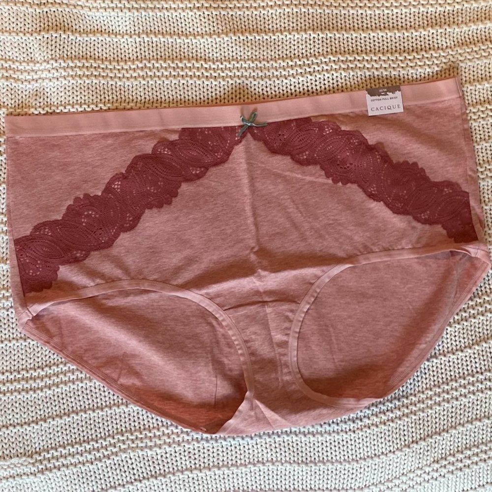 Cacique Pink Panties with Lace Trim